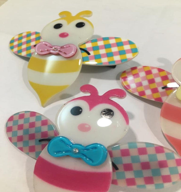 Bee Hair Clip Set Of 3