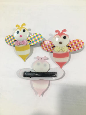 Bee Hair Clip Set Of 3