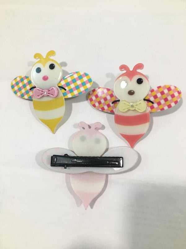 Bee Hair Clip Set Of 3