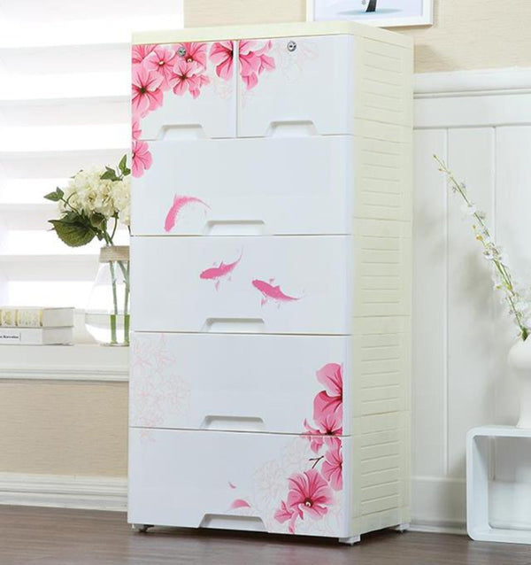 Pink Flower Chest of Drawer