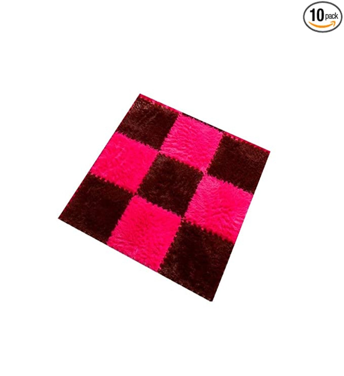 Soft Fur EVA Mats 10 pcs Rose & Coffee