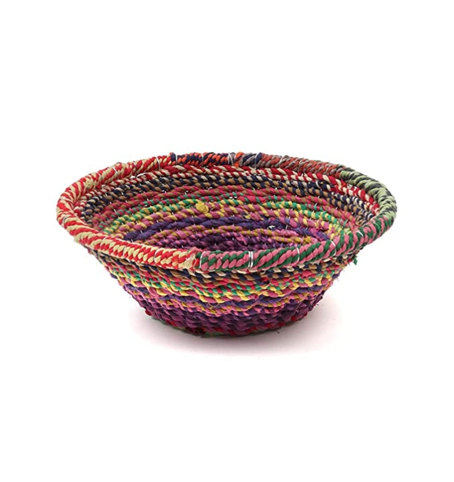 Multicolor Cotton Rope Basket 28L x 16W x 12H Cm Small