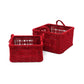 Cotton Rope Basket Red 2 (L+S)