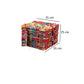 Multicolor cotton rope basket with lid 35L x 35W x 25H cm large