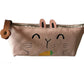 Kids Pencil Box Canvas Pouches Cases Travel/ Office Stationary/ Pencil Pen/ Cosmetic/ Multipurpose - Cat