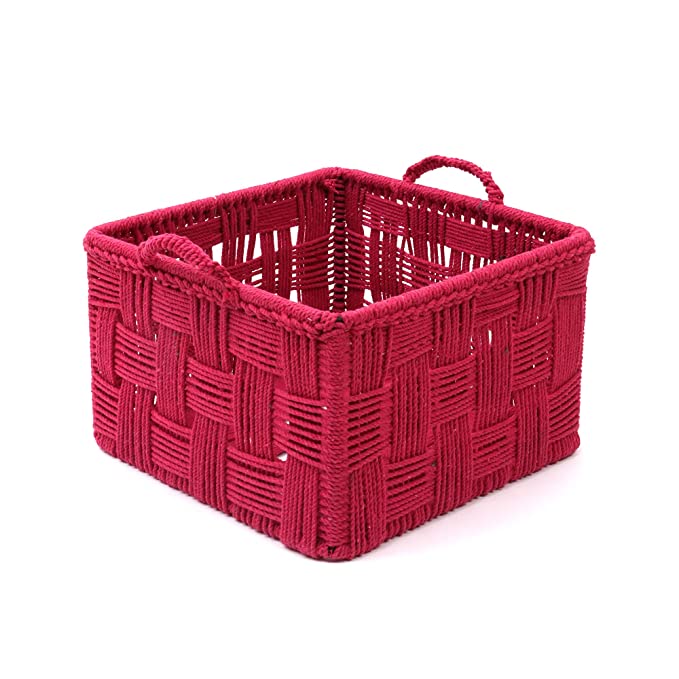 Cotton Rope Basket Pink (Small)