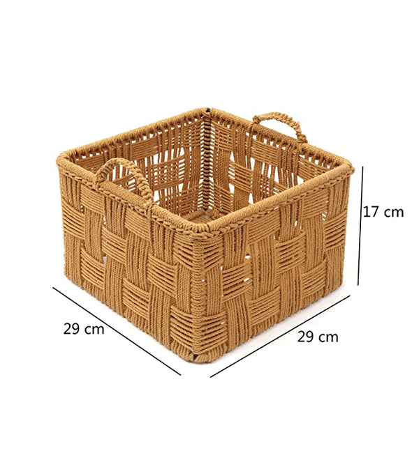Cotton Rope Basket Yellow 2 (L+S)