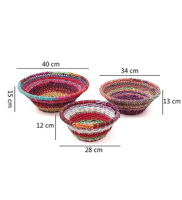 Round Cotton Basket Set
