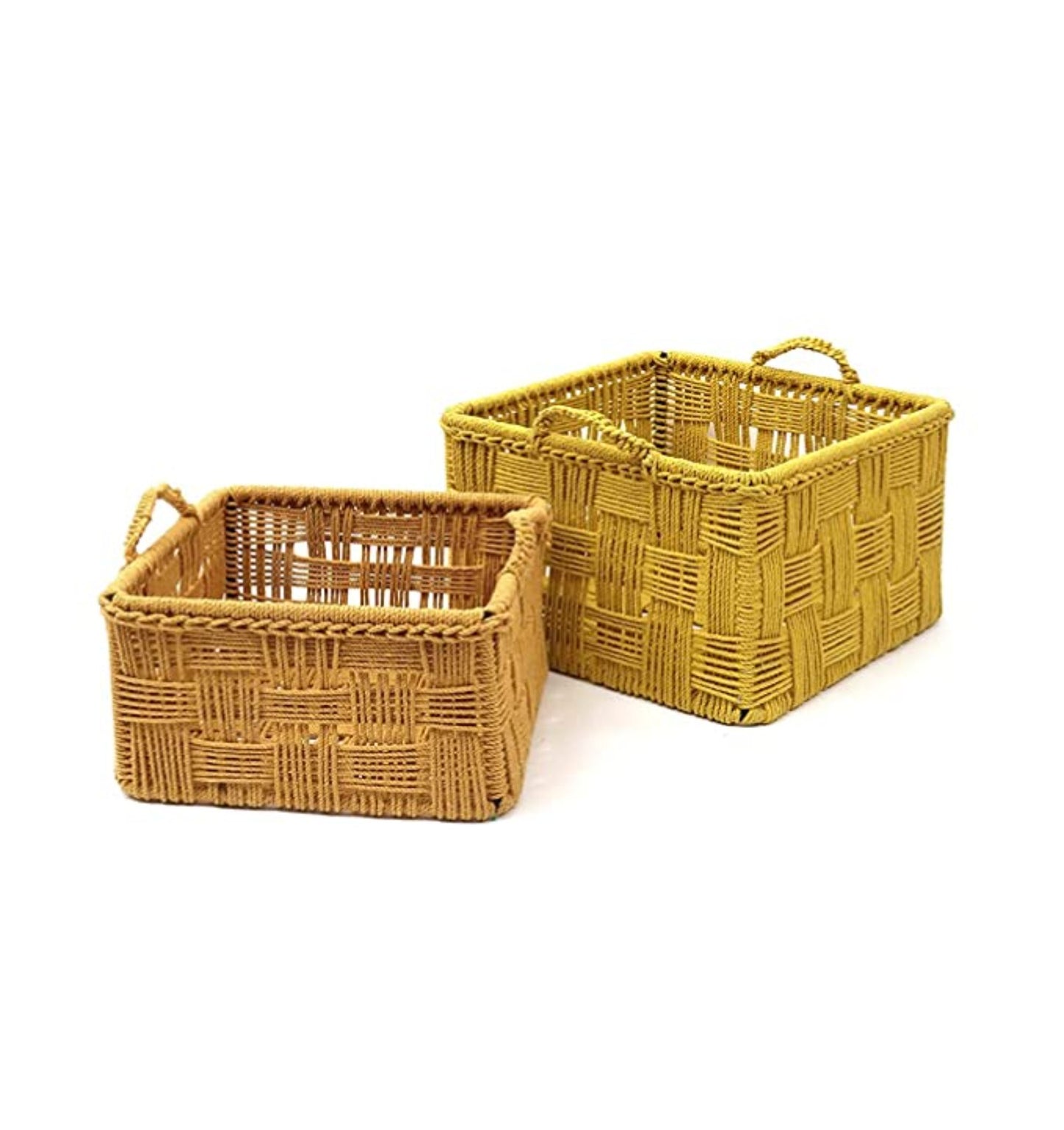 Cotton Rope Basket Yellow 2 (L+S)