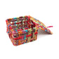 Multicolor cotton rope basket with lid 35L x 35W x 25H cm large