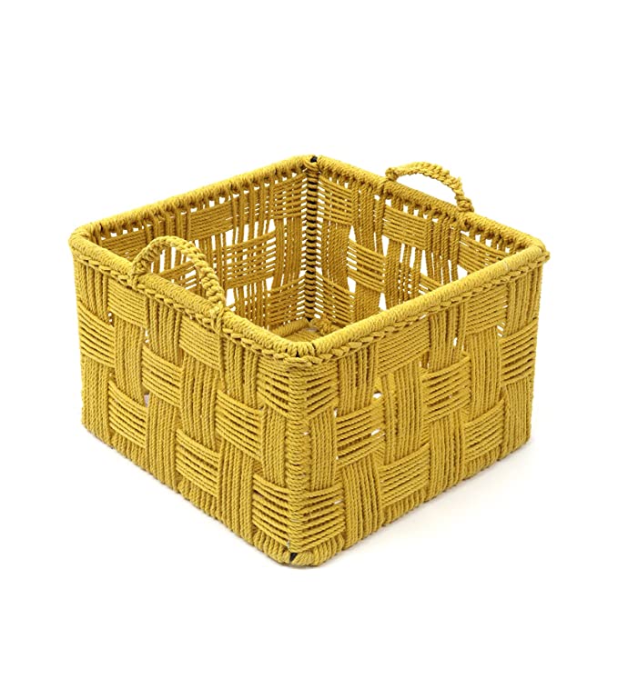 Cotton Rope Basket Yellow (Large)