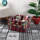 Multicolor cotton rope basket 29L x 29W x 17H cm small