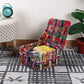 Multicolor cotton rope basket with lid 35L x 35W x 25H cm large