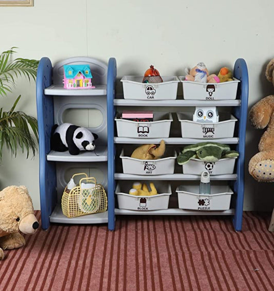 Basket Shelf Rack Blue (Medium)