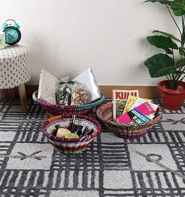Round Cotton Basket Set