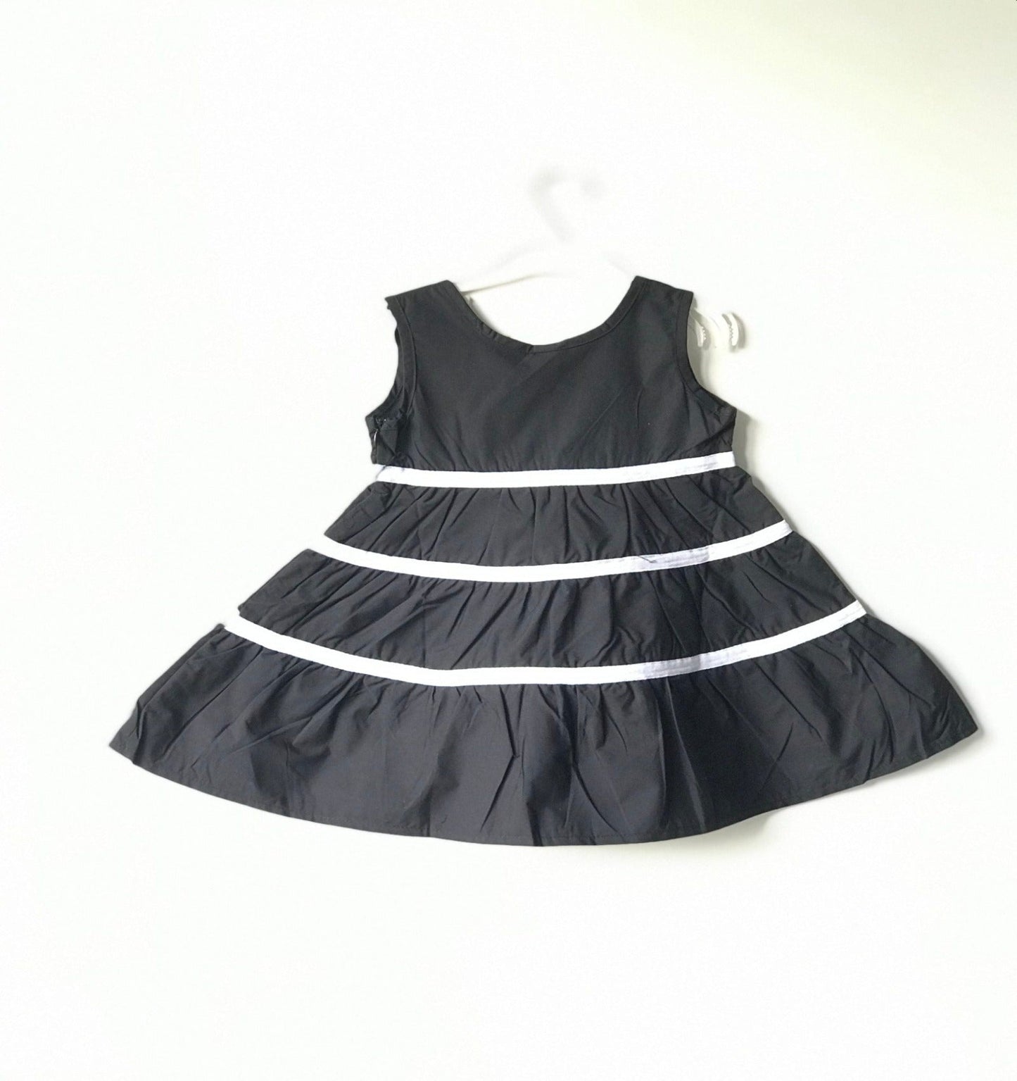 Black Dress Stripes Cotton Party 2-6 Years