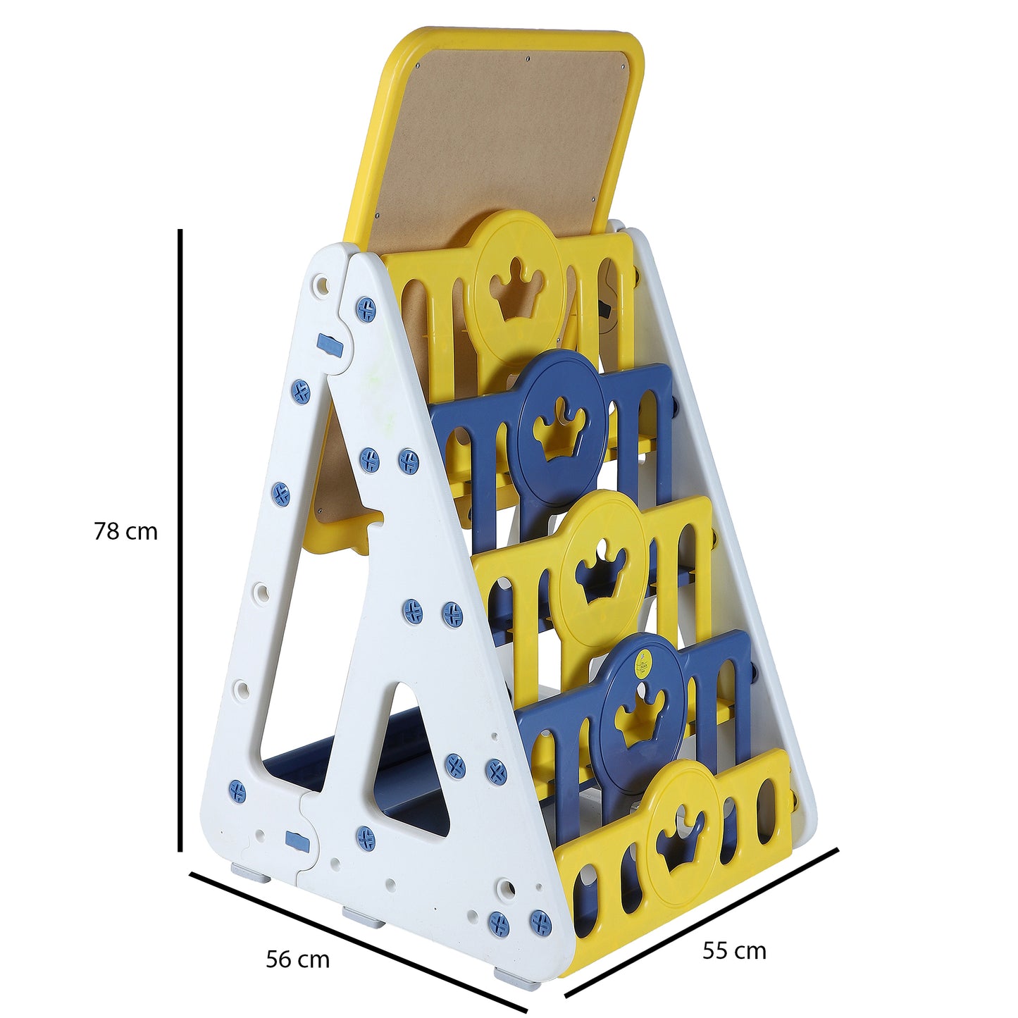 Book rack with White Board Yellow