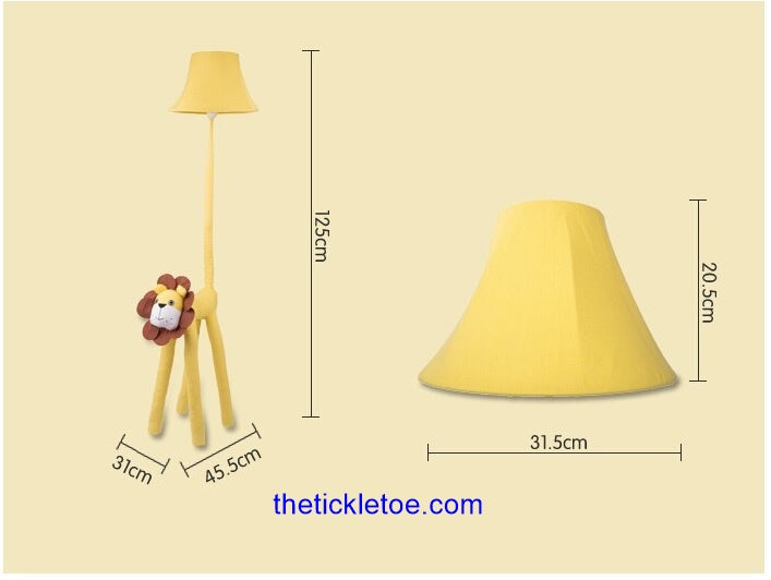 Lion Fabric Floor Lamp