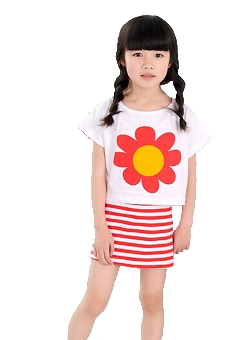 Girls' 2 piece Top White 3-4 Years