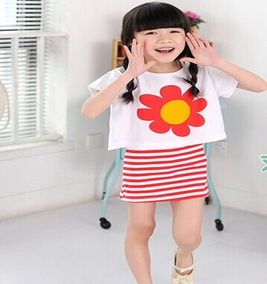 Girls' 2 piece Top White 3-4 Years