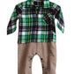 Baby Boys Plaid One Piece Romper 6-24 Months
