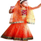 Baby Designer Lehenga Choli Golden Maroon 4-5 Years