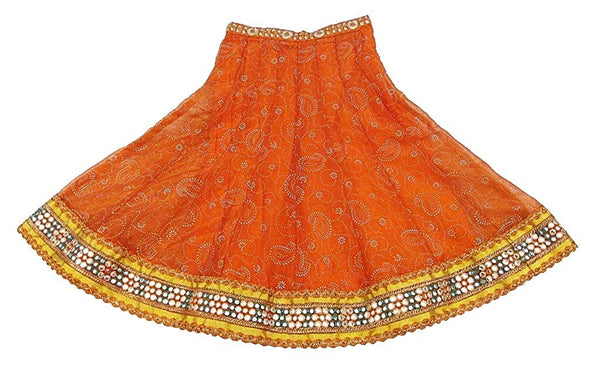 Baby Designer Lehenga Choli Golden Maroon 4-5 Years