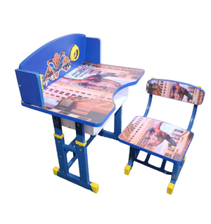 Height Adjustable Wood Desk Chair Blue (3-11 yrs)