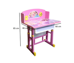 Height Adjustable Wood Desk Chair Pink (3-11 yrs)