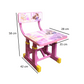 Height Adjustable Wood Desk Chair Pink (3-11 yrs)