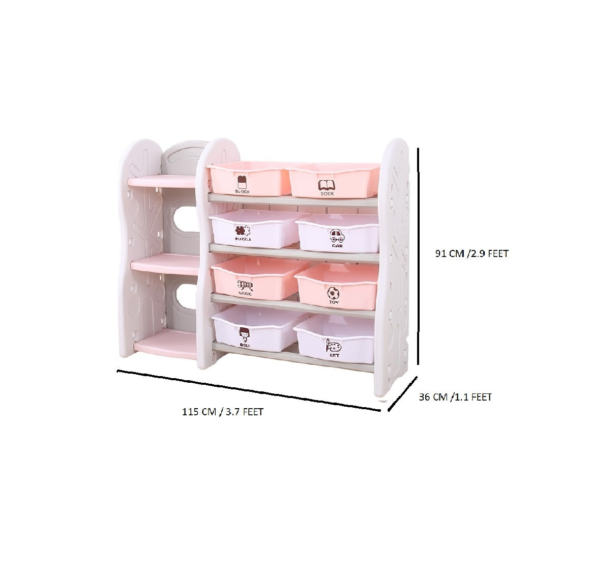 Basket Shelf Rack Pink (Medium)
