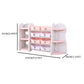 Toy Organizer Bins Shelf Pink
