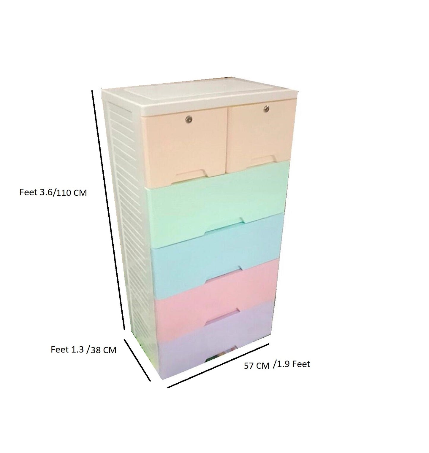 Soft Colored Chest of Drawer