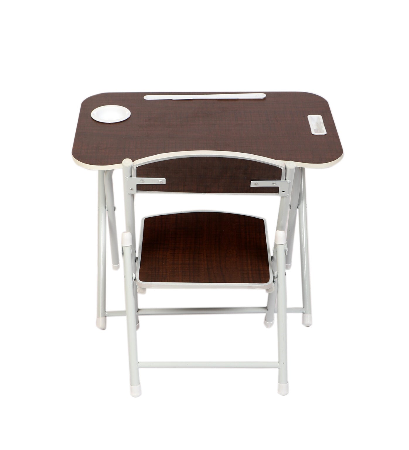 Foldable Table Chair Set Dark Coffee (3-6 yrs)