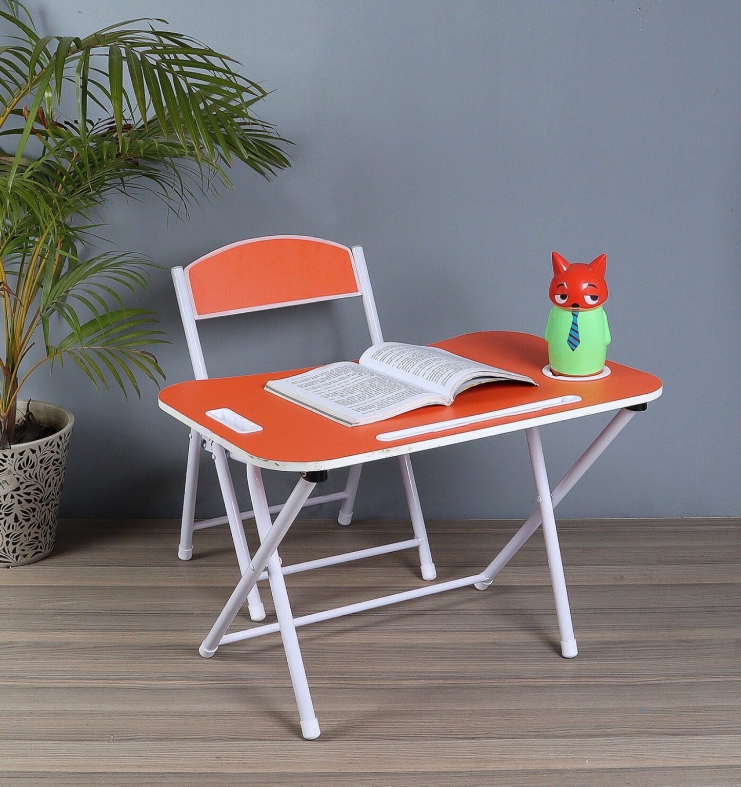 Foldable Table Chair Set Orange (3-6 yrs)